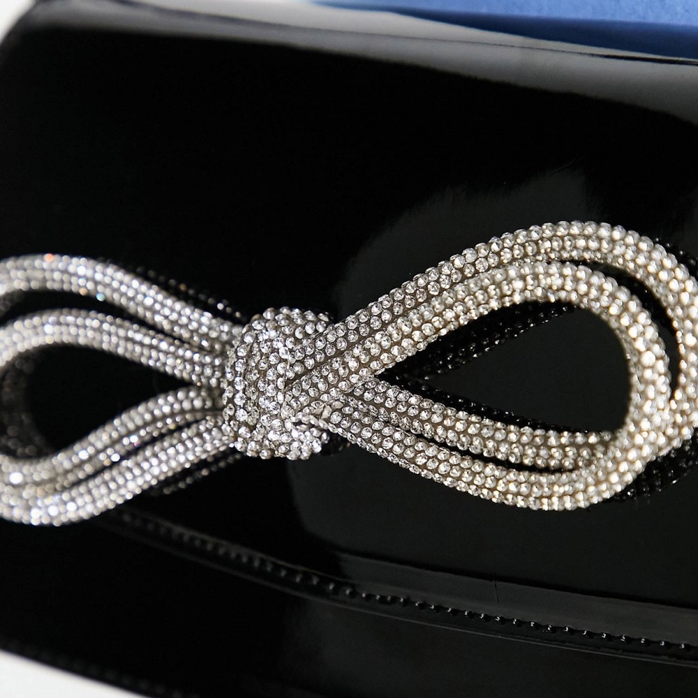 PUBLIC DESIRE | Patent leather rhinestone bow shoulder bag - Picture 3 of 3